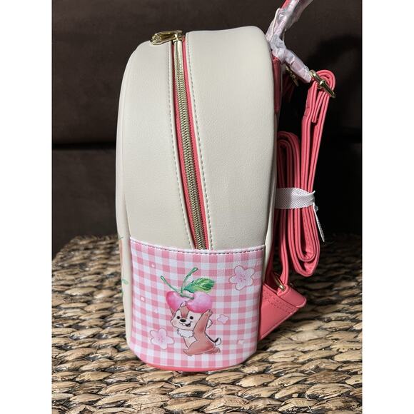 Loungefly Disney Chip 'N' Dale Cherry Basket Mini Backpack Wallet Set - Picture 3 of 9